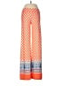 White Mark Print Orange Casual Pants Size M - photo 1