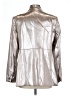 Anne Klein 100% Polyester Metallic Silver Blazer Size 12 - photo 2
