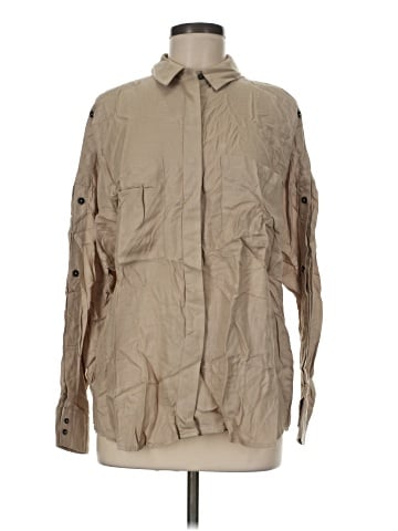 Stradivarius Long Sleeve Button-Down Shirt (view 1)