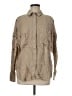 Stradivarius Tan Long Sleeve Button-Down Shirt Size M - photo 1