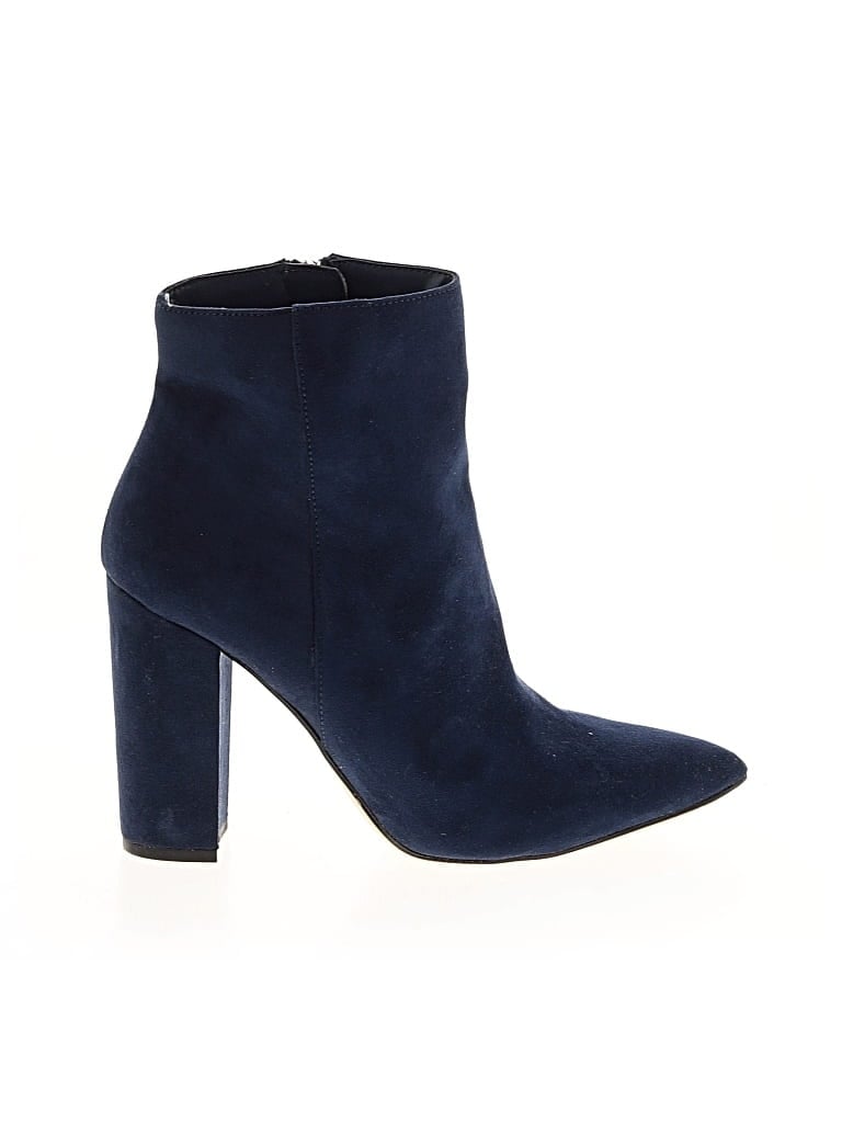 Pre-owned Just Fab Ankle Boots In Blue