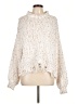 Pol 100% Polyester Tweed White Pullover Sweater Size L - photo 1