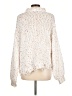 Pol 100% Polyester Tweed White Pullover Sweater Size L - photo 2