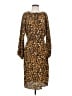 Altuzarra 100% Polyester Animal Print Brown Cocktail Dress Size EU (IT) 40 / US 4 - photo 1