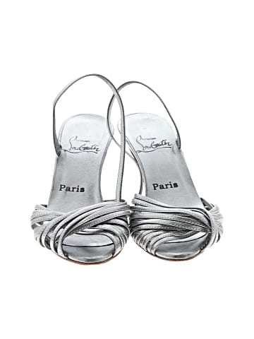 Christian Louboutin Metallic 70mm Sandals (view 2)