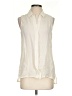 Theory Ivory Sleeveless Button-Down Shirt Size S - photo 1