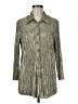 Harper 100% Polyester Metallic Green Long Sleeve Blouse Size M - photo 1