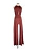 Arden B. Solid Burgundy Brown Jumpsuit Size S - photo 1