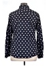 Merona 100% Cotton Polka Dots Blue Long Sleeve Button-Down Shirt Size XL - photo 2