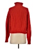 Aqua Solid Red Turtleneck Sweater Size S - photo 2