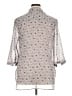 Attention 100% Polyester Stars Silver 3/4 Sleeve Blouse Size XL - photo 2