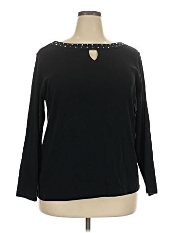 Karen Scott Long Sleeve Top (view 1)