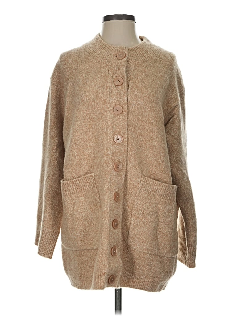 Pre-owned Jcrew Cardigan Sweater In Tan