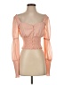 Privy 100% Polyester Orange 3/4 Sleeve Blouse Size S - photo 1