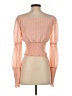 Privy 100% Polyester Orange 3/4 Sleeve Blouse Size S - photo 2