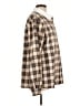 Lioness Plaid Brown Long Sleeve Blouse Size L - photo 4