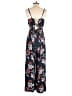 MNG Suit 100% Viscose Floral Black Jumpsuit Size S - photo 2
