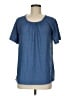 Como Vintage Blue Short Sleeve Blouse Size M - photo 1