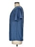 Como Vintage Blue Short Sleeve Blouse Size M - photo 5
