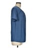 Como Vintage Blue Short Sleeve Blouse Size M - photo 4