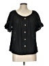 Coin 1804 Black Short Sleeve Blouse Size L - photo 1