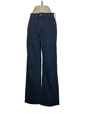 Madewell Slim Wide-Leg Full-Length Jeans in Birley Wash (view 1)