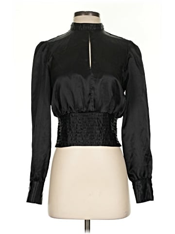 Aqua Long Sleeve Blouse (view 1)