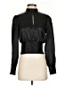 Aqua 100% Polyester Black Long Sleeve Blouse Size S - photo 1