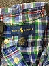 Ralph Lauren 100% Cotton Plaid Blue Long Sleeve Button-Down Shirt Size 3 - 3T - photo 3