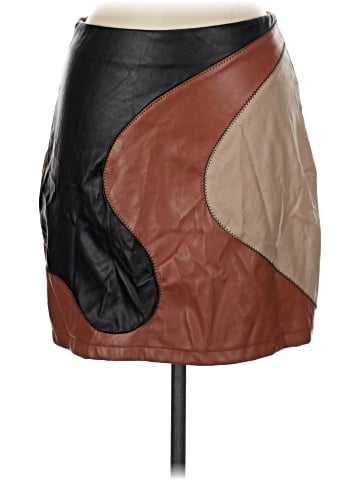 PrettyLittleThing Faux Leather Skirt (view 1)