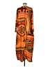 Assorted Brands Print Orange Casual Dress Size M - photo 2