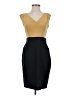 Tibi 100% Silk Color Block Yellow Cocktail Dress Size 4 - photo 1