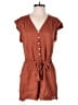 Luxology Solid Brown Romper Size S - photo 1