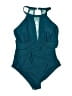Unbranded Solid Teal One Piece Swimsuit Size 16 - photo 1