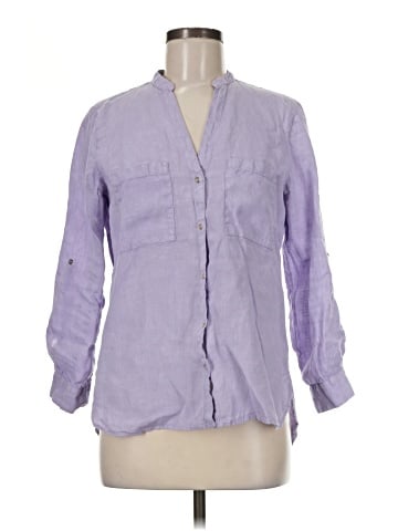 Zara 3/4 Sleeve Button-Down Shirt (view 1)