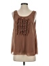 Whisper 100% Polyester Brown Sleeveless Blouse Size S - photo 1
