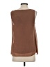 Whisper 100% Polyester Brown Sleeveless Blouse Size S - photo 2