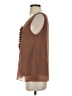 Whisper 100% Polyester Brown Sleeveless Blouse Size S - photo 5