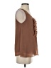 Whisper 100% Polyester Brown Sleeveless Blouse Size S - photo 4