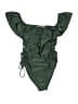 tini bikini Solid Green One Piece Swimsuit Size S - photo 1