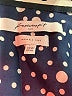 Foxcroft 100% Cotton Polka Dots Blue 3/4 Sleeve Button-Down Shirt Size 14 - photo 7