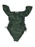 tini bikini Solid Green One Piece Swimsuit Size S - photo 2