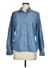 Tommy Hilfiger Polka Dots Blue Long Sleeve Button-Down Shirt Size M - photo 1