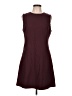 Theory 100% Polyester Solid Burgundy Casual Dress Size 12 - photo 1