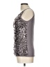 Eileen Fisher 100% Merino Wool Silver Sleeveless Top Size L (petite) - photo 5