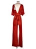 Love J Solid Red Jumpsuit Size S - photo 2