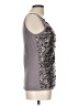 Eileen Fisher 100% Merino Wool Silver Sleeveless Top Size L (petite) - photo 4