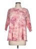 Roaman's 100% Cotton Pink 3/4 Sleeve Blouse Size 12 (S) - photo 1