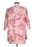 Roaman's 100% Cotton Pink 3/4 Sleeve Blouse Size 12 (S) - photo 2