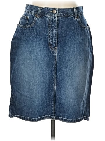New York & Company Denim Skirt (view 1)
